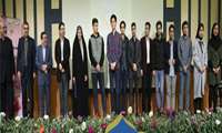 تجلیل از نخبگان علمی و مدال‌آوران المپیادهای علمی دانشجویی در جشن انقلاب